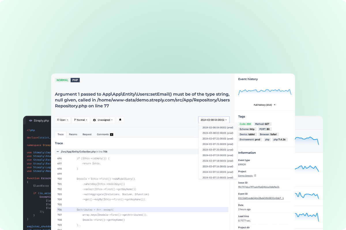 Streply Error Monitoring