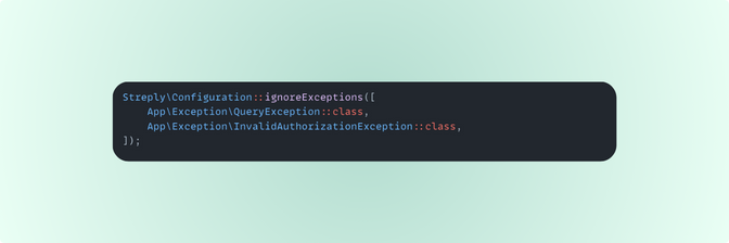 Ignore exceptions option